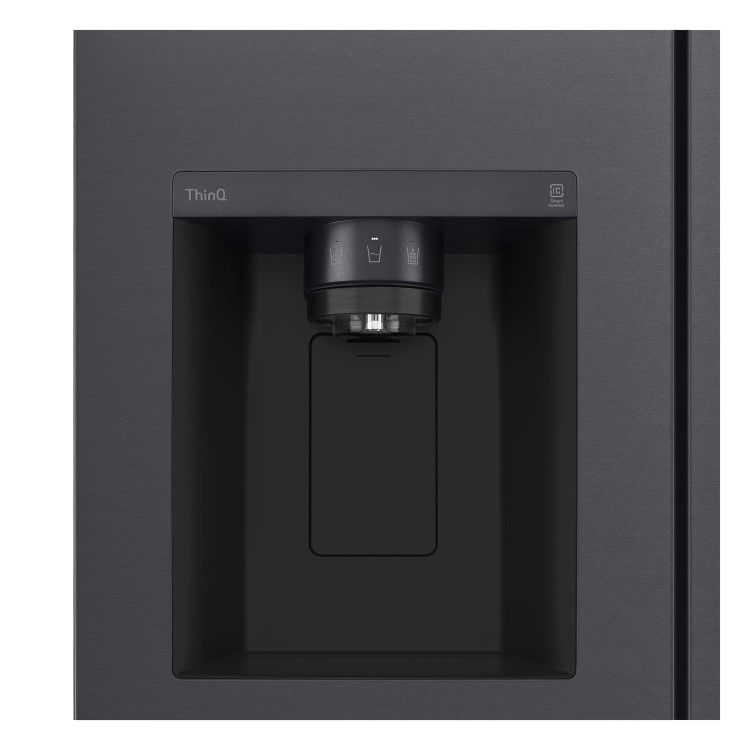 Refurbished LG NatureFRESH GSLV71MCTD Freestanding 635 Litre Frost Free American Fridge Freezer Matte Black