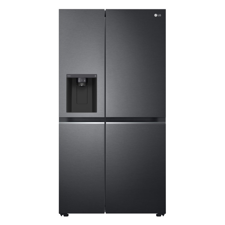 LG 635 Litre Side By Side  American Fridge Freezer With LG Smart Inverter Compressor - Matt Black