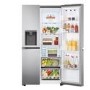 LG NatureFRESH 635 Litre Side-by-Side American Fridge Freezer - Shiny Steel