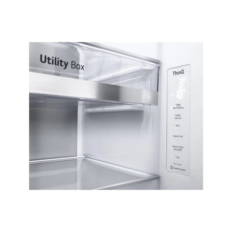 LG 635 Litre Side-By-Side American Fridge Freezer - Stainless Steel
