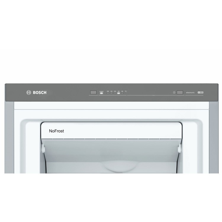 Refurbished Bosch Serie 4 GSN36VLFPG Freestanding 242 Litre Upright Freezer Stainless Steel Look