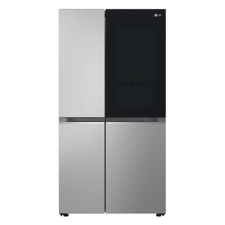 LG InstaView 655 Litre Side-by-Side American Fridge Freezer - Prime Silver