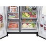 LG InstaView ThinQ American Fridge Freezer With Plumbed Ice And Water Dispenser - Matte Black
