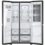 LG InstaView ThinQ American Fridge Freezer With Plumbed Ice And Water Dispenser - Matte Black