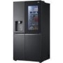 LG InstaView ThinQ American Fridge Freezer With Plumbed Ice And Water Dispenser - Matte Black