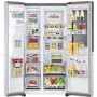 Refurbished LG InstaView ThinQ GSXV91BSAE Freestanding 635 Litre Frost Free American Fridge Freezer Stainless Steel