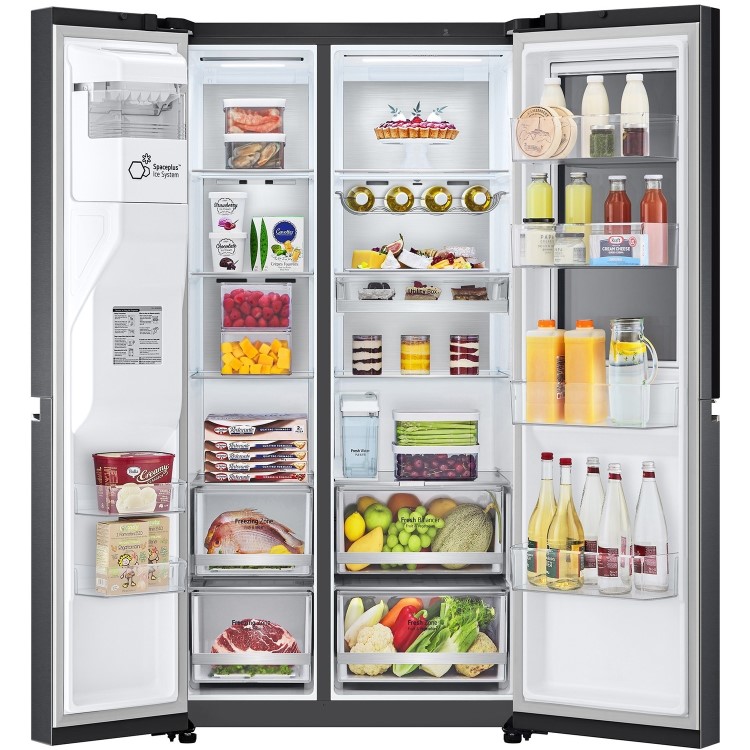 Refurbished LG GSXV91MCAE 635 Litre American Fridge Freezer Matte Black