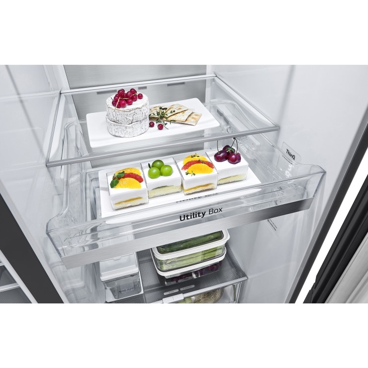 Refurbished LG GSXV91MCAE 635 Litre American Fridge Freezer Matte Black