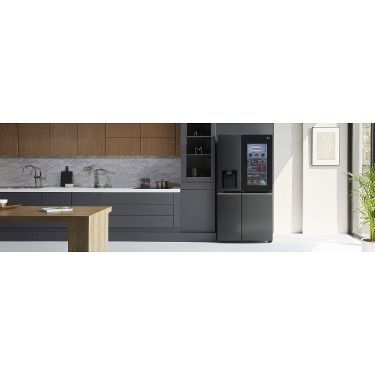 Refurbished LG GSXV91MCAE 635 Litre American Fridge Freezer Matte Black