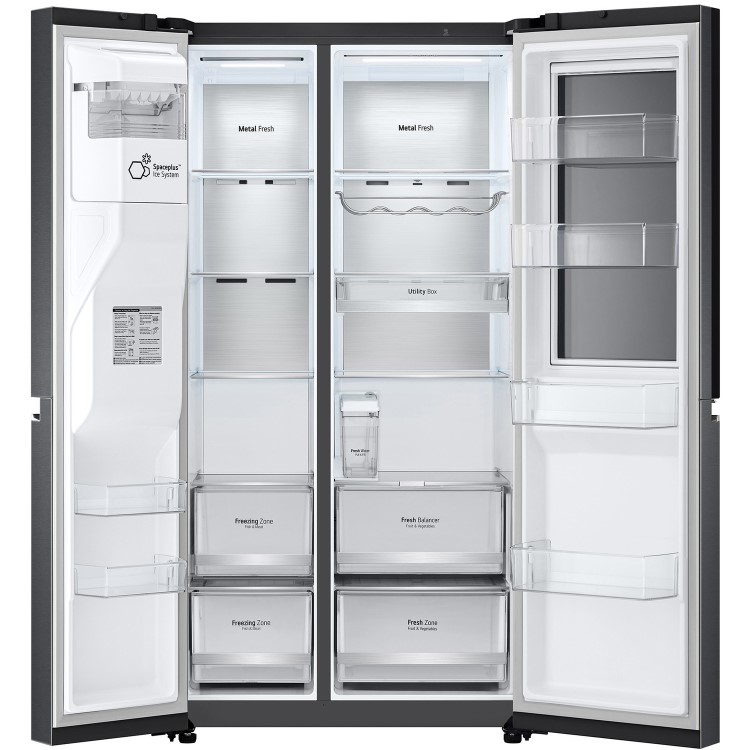 Refurbished LG GSXV91MCAE 635 Litre American Fridge Freezer Matte Black