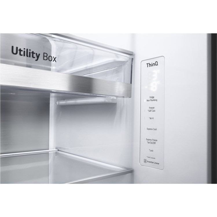 Refurbished LG GSXV91MCAE 635 Litre American Fridge Freezer Matte Black