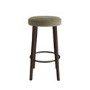 Sage Green Velvet Kitchen Counter Stool with Walnut Legs - Gatsby