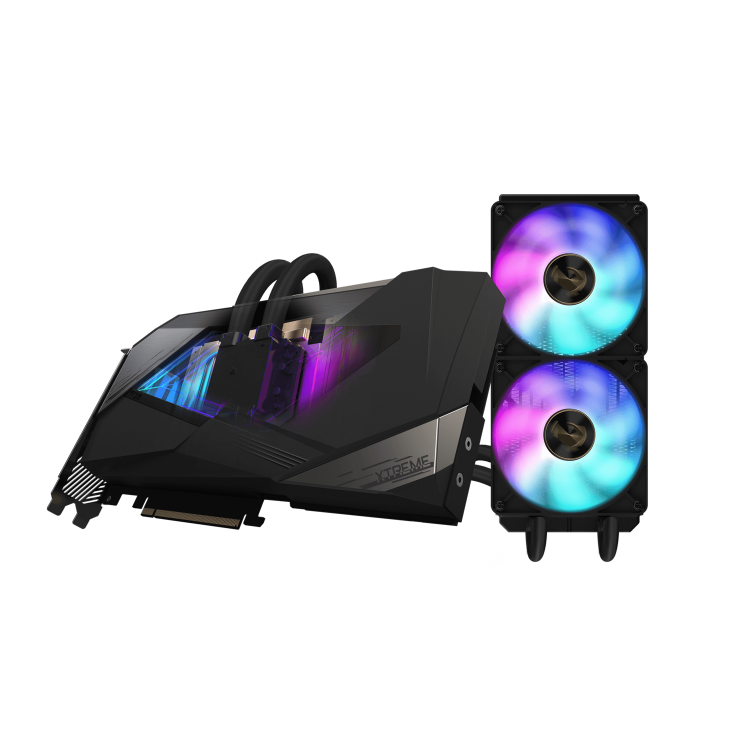 Box Opened Gigabyte AORUS NVIDIA GeForce RTX 3080 10GB Xtreme Waterforce Ampere Graphics Card