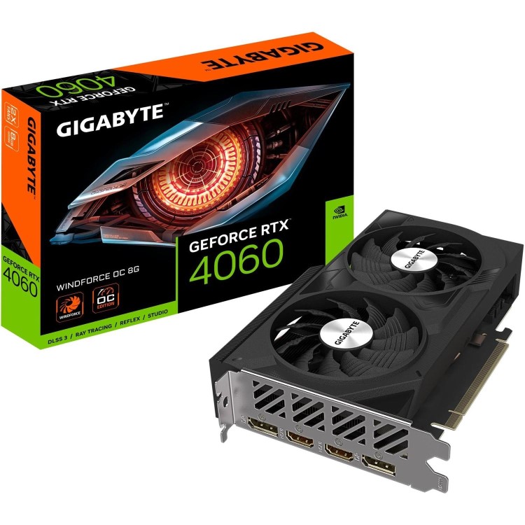 GIGABYTE NVIDIA GeForce RTX 4060 8GB GDDR6 OC Graphics Card
