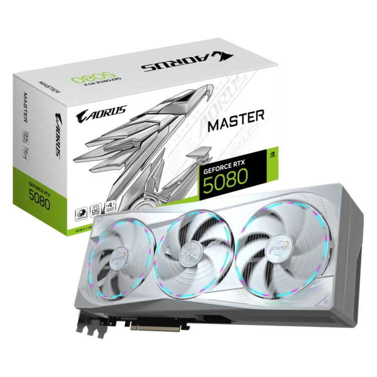 Refurbished Gigabyte AORUS GeForce RTX 5080 MASTER ICE 16GB GDDR7 Graphics Card