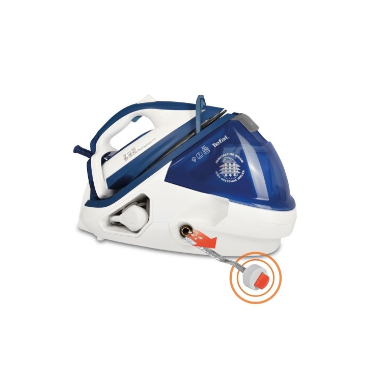 Tefal GV8932 Pro Express High Pressure Steam Generator Iron - Blue And White