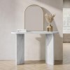 Large White Marble Effect Console Table - Geneva