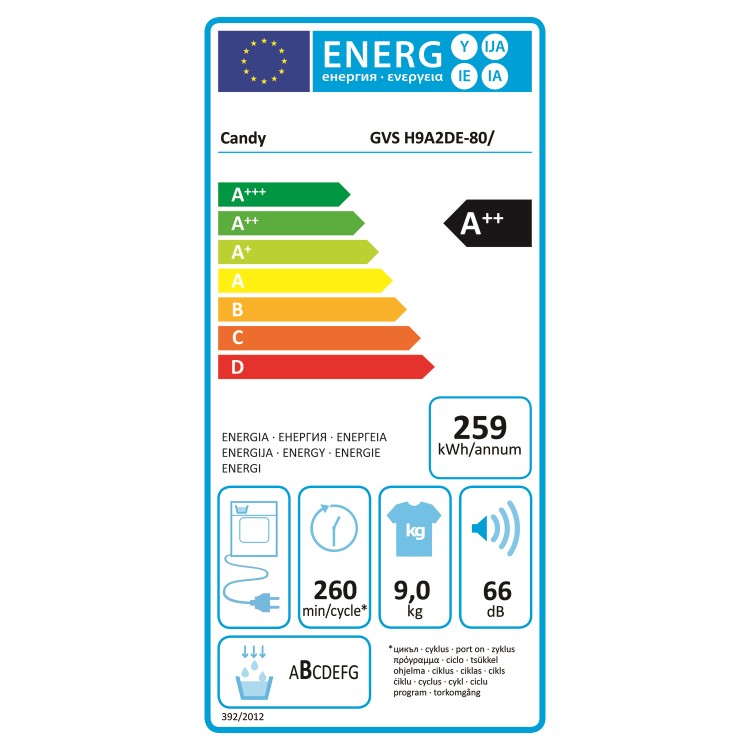Candy 9kg Freestanding Heat Pump Tumble Dryer - White