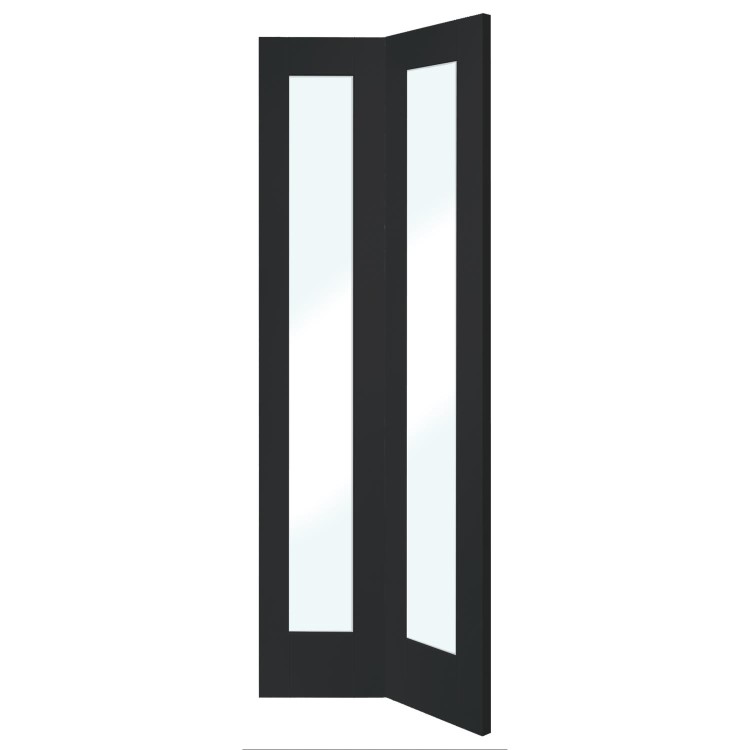 Internal White Primed Pattern 10 Bi-Fold with Clear Glass - White Primed, 1981 x 686 x 35 mm