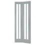 White Primed Worcester Internal Bi-Fold with Clear Glass - White Primed, 1981 x 686 x 35 mm