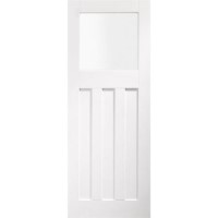 Internal White Primed Door with Obscure Glass - 1981 x 826 x 40mm - DX - XL Joinery