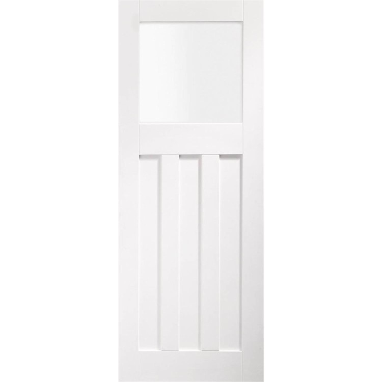 Internal White Primed Door with Obscure Glass - 1981 x 826 x 40mm - DX - XL Joinery