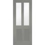 Internal White Primed Malton Shaker with Clear Flat Glass - White Primed, 1981 x 686 x 35 mm