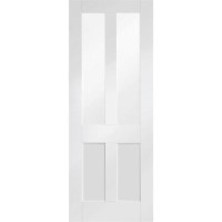 Internal White Primed Malton Shaker Door with Clear Flat Glass - 1981 x 762 x 35mm - Victoria - XL Joinery