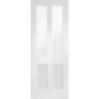Internal White Primed Malton Shaker Door with Clear Flat Glass - 1981 x 762 x 35mm - Victoria - XL Joinery