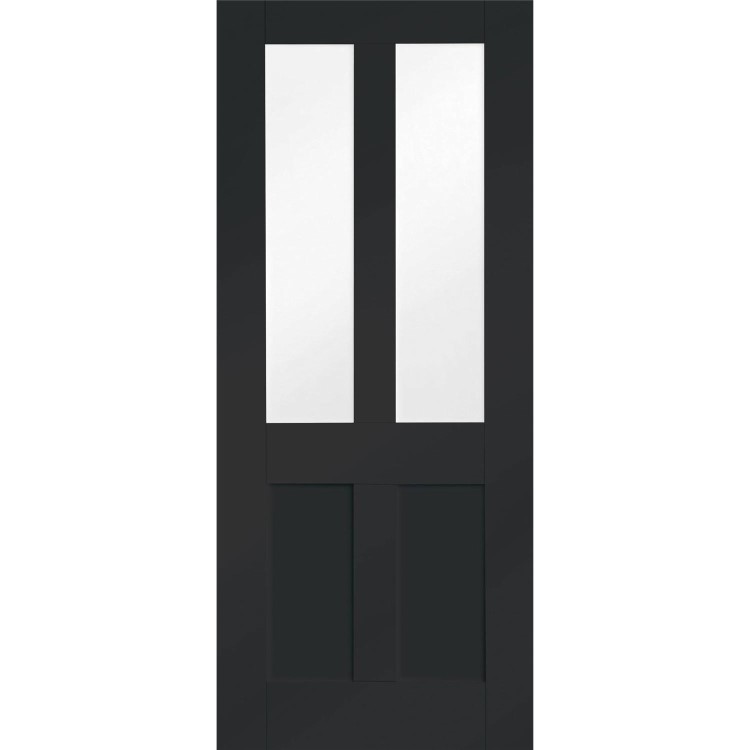 Internal White Primed Malton Shaker with Clear Flat Glass - White Primed, 1981 x 838 x 35 mm