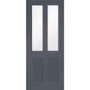 Internal White Primed Malton Shaker with Clear Flat Glass - White Primed, 2040 x 826 x 40 mm