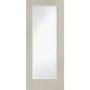Internal White Primed Pattern 10 Fire Door with Clear Glass - 1981 x 686 x 44 mm, White Primed