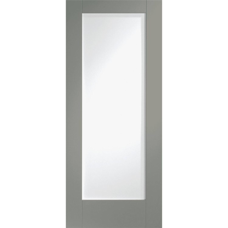 Internal White Primed Fully-Glazed FD30 Fire Door with Clear Glass - 1981 x 762 x 44mm - Pattern 10 - XL Joinery
