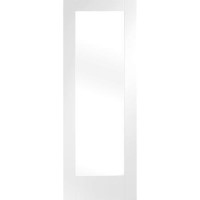 Internal White Primed Fully-Glazed FD30 Fire Door with Clear Glass - 1981 x 762 x 44mm - Pattern 10 - XL Joinery