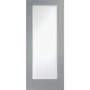 Internal White Primed Pattern 10 with Clear Glass - White Primed, 1981 x 762 x 35 mm
