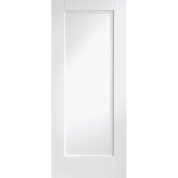 Internal White Primed Pattern 10 with Clear Glass - White Primed, 1981 x 762 x 35 mm