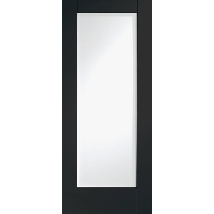 Internal White Primed Pattern 10 with Clear Glass - White Primed, 1981 x 762 x 35 mm