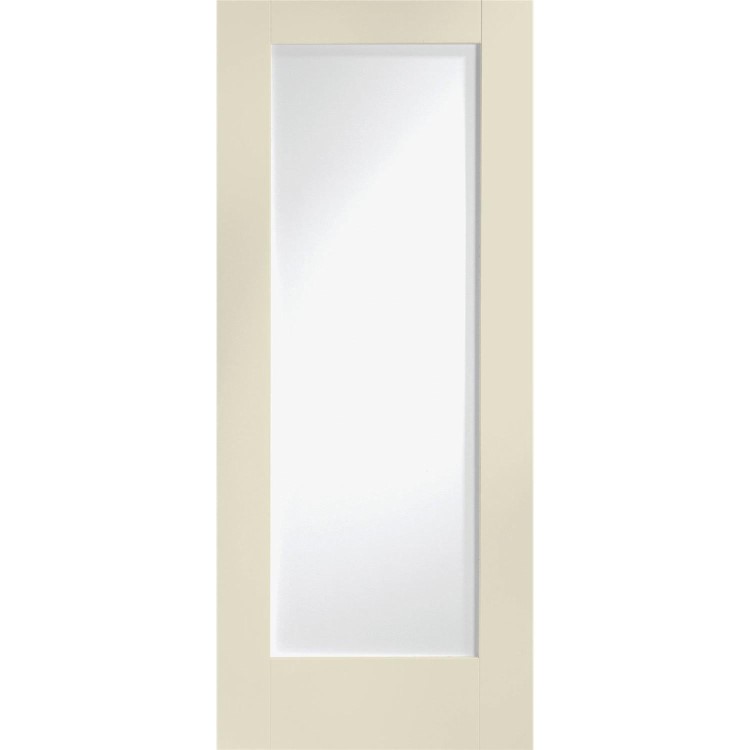 Internal White Primed Pattern 10 with Obscure Glass - White Primed, 1981 x 762 x 35 mm