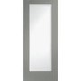 Internal White Primed Pattern 10 Fire Door with Clear Glass - 1981 x 838 x 44 mm, White Primed