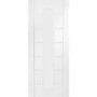 Internal White Primed Palermo 1L with Clear Glass Fire Door - White Primed, 1981 x 762 x 44 mm