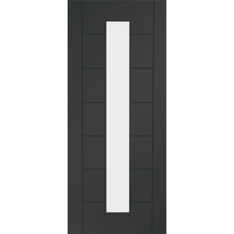 Palermo 1 Light Internal White Primed Door with Clear Glass - White Primed, 1981 x 762 x 35 mm