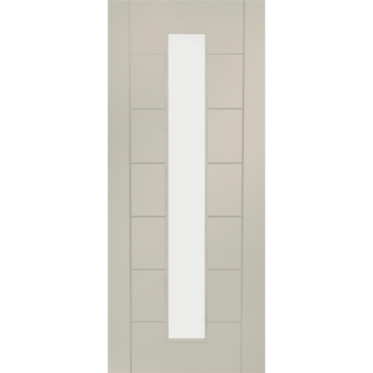 Palermo 1 Light Internal White Primed Door with Clear Glass - White Primed, 1981 x 762 x 35 mm