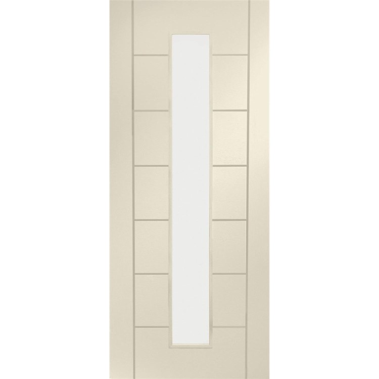 Palermo 1 Light Internal White Primed Door with Clear Glass - White Primed, 1981 x 762 x 35 mm