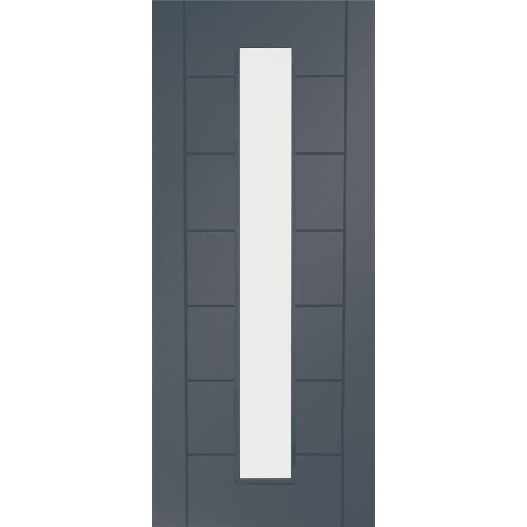 Palermo 1 Light Internal White Primed Door with Clear Glass - White Primed, 1981 x 762 x 35 mm