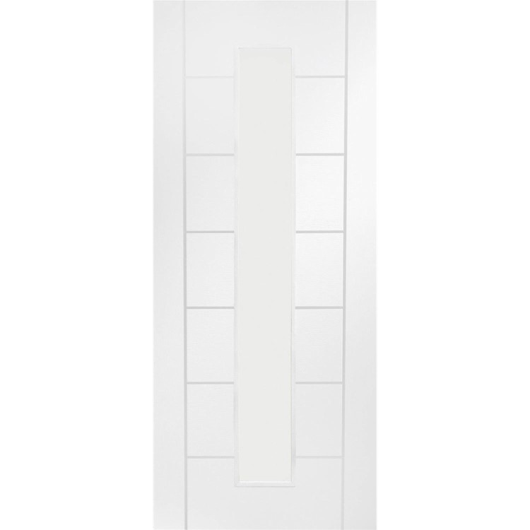 Palermo 1 Light Internal White Primed Door with Clear Glass - White Primed, 1981 x 762 x 35 mm