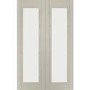 Palermo 1 Light Pair with Clear Glass - White Primed, 1981 x 1524 x 40 mm