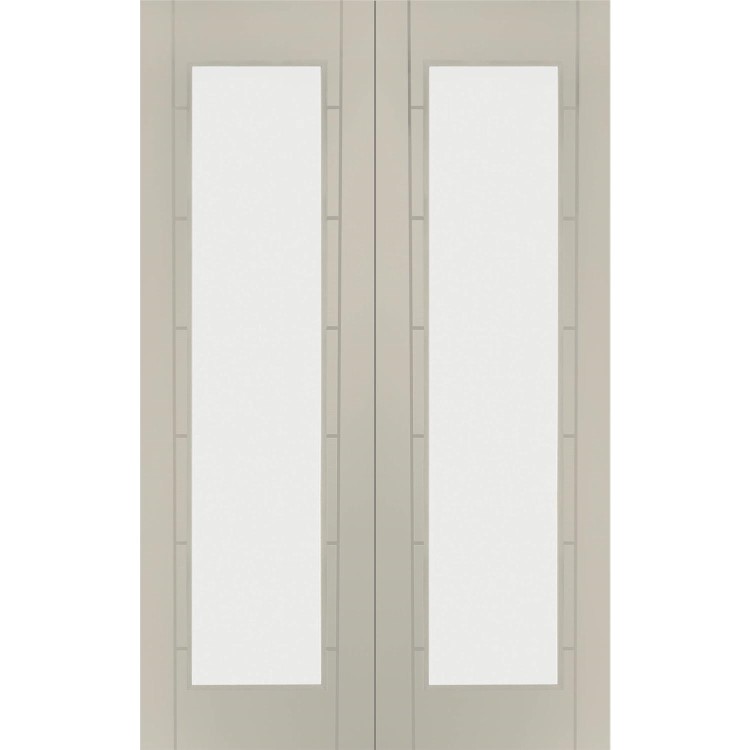 Palermo 1 Light Pair with Clear Glass - White Primed, 1981 x 1524 x 40 mm