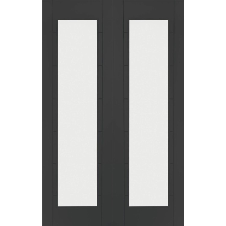 Palermo 1 Light Pair with Clear Glass - White Primed, 1981 x 1524 x 40 mm