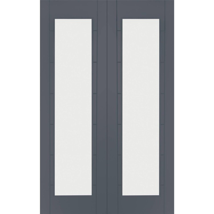 Palermo 1 Light Pair with Clear Glass - White Primed, 1981 x 1524 x 40 mm