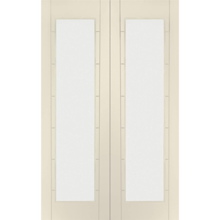 Palermo 1 Light Pair with Clear Glass - White Primed, 1981 x 1524 x 40 mm